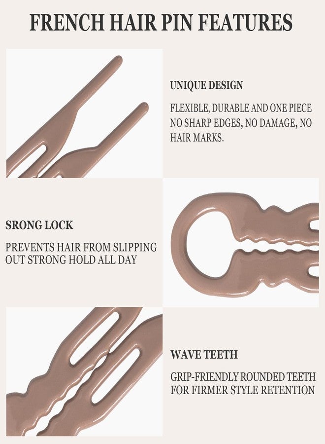 Sunolga 10 PCS 2.83 in Small French Hair Pins for Women, Prestige Hair Pins for All Hair, Curved Shape for Better Head Fit Hair Accessories, Serrated Anti-Slip Design Hairpins - Image 4